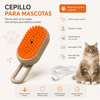 CEPILLO DE VAPOR PARA MASCOTAS